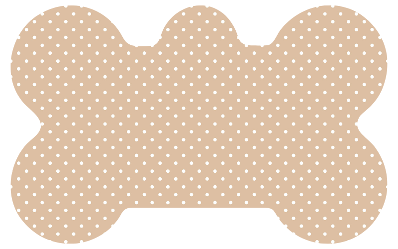 Tan Tiny Polka Dot Tag