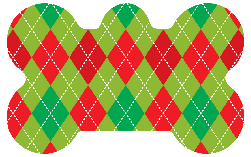 Diamond Christmas Plaid Tag