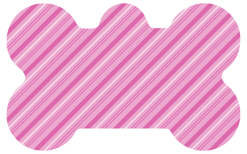 Pink Christmas Stripes Tag