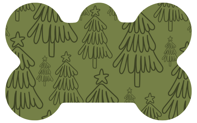 Green Christmas Trees Tag