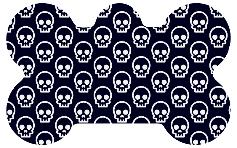 Black & White Skull Tag