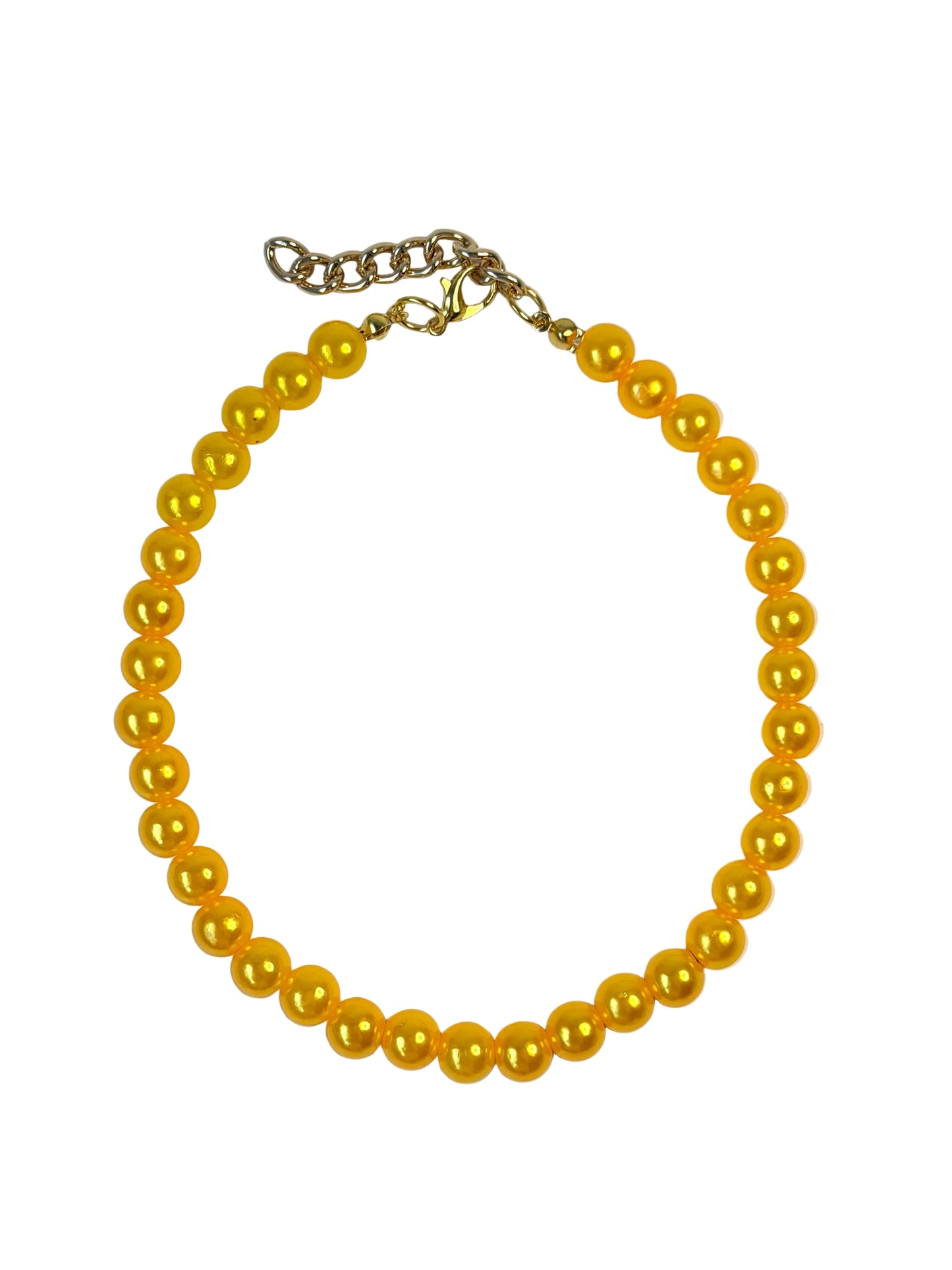 Gold Yellow Bead Necklace