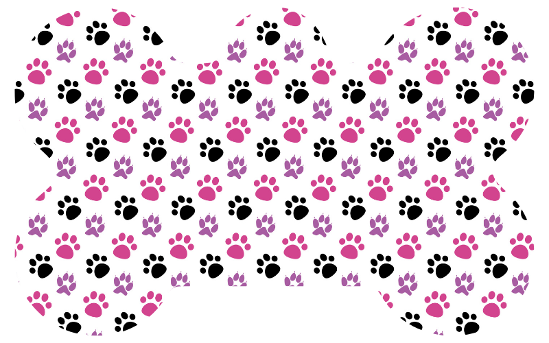 Pink & Purple Paw Print Tag