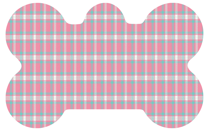 Pink & Teal Plaid Tag