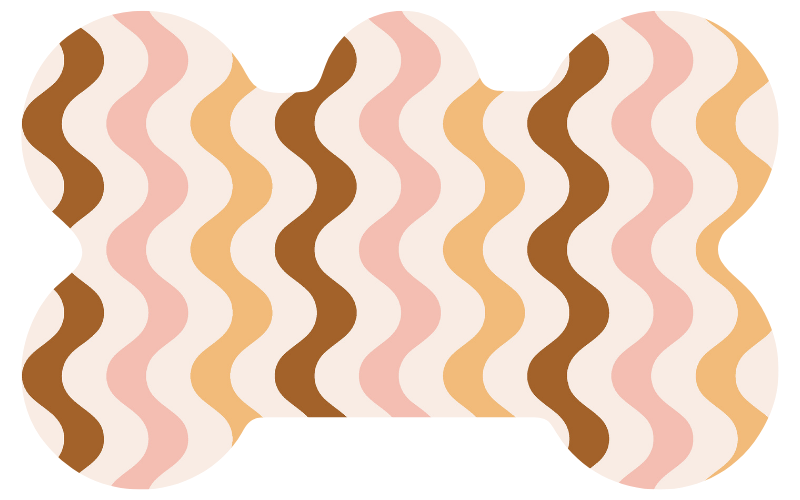 Pink & Brown Vertical Wave Stripe Tag