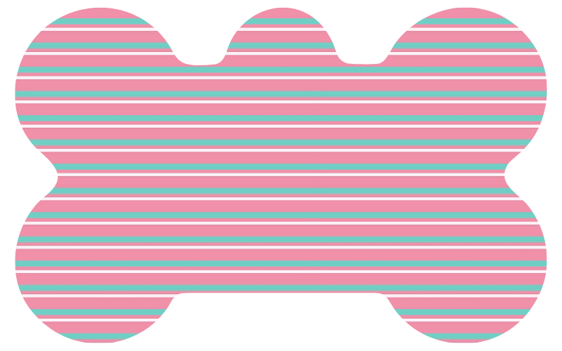 Pinks & Teal Stripes Tag