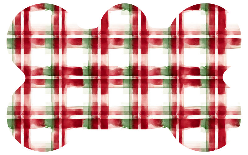 Pretty Christmas Plaid Tag