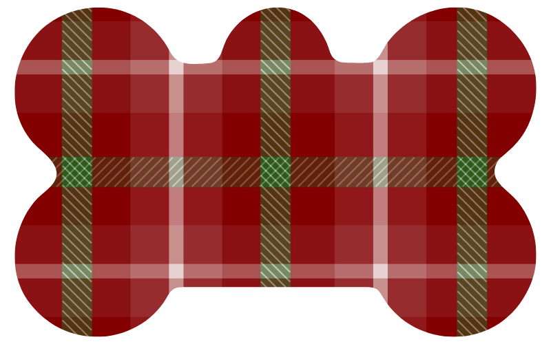 Red & Green thick Plaid Tag