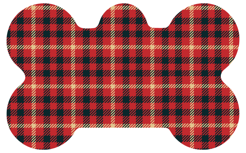 Black, Red & Tan Box Plaid Tag