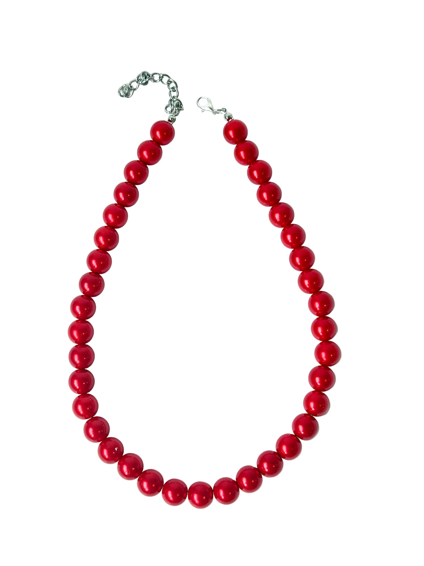 Red Bead Necklace (12mm)