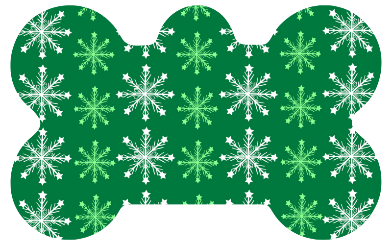 Green Snowflakes Tag