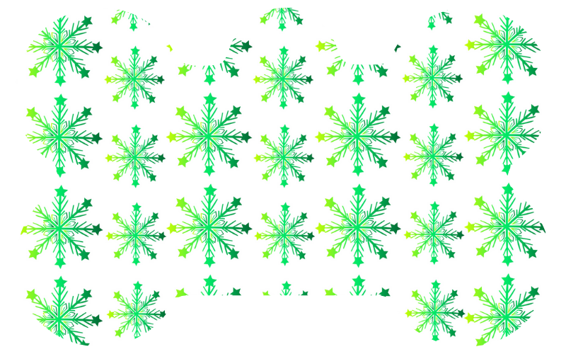 Neon Snowflakes Tag