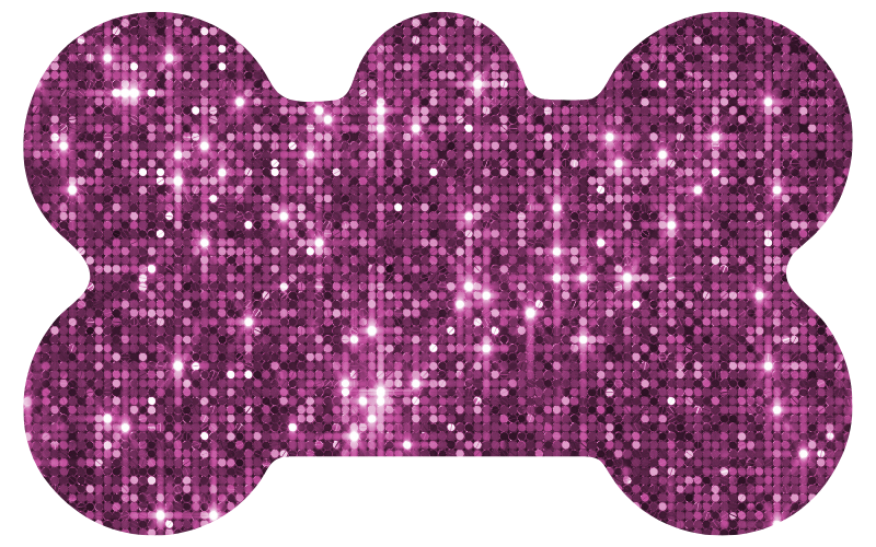 Purple Disco Glitter Tag