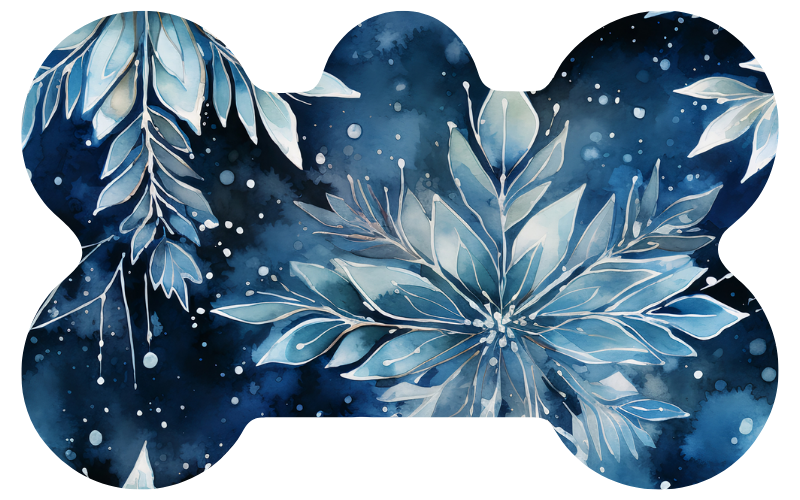 Christmas Ice Flowers Tag