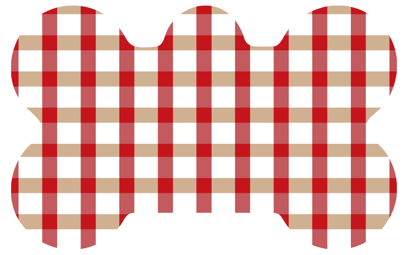 Red & Tan Plaid Tag