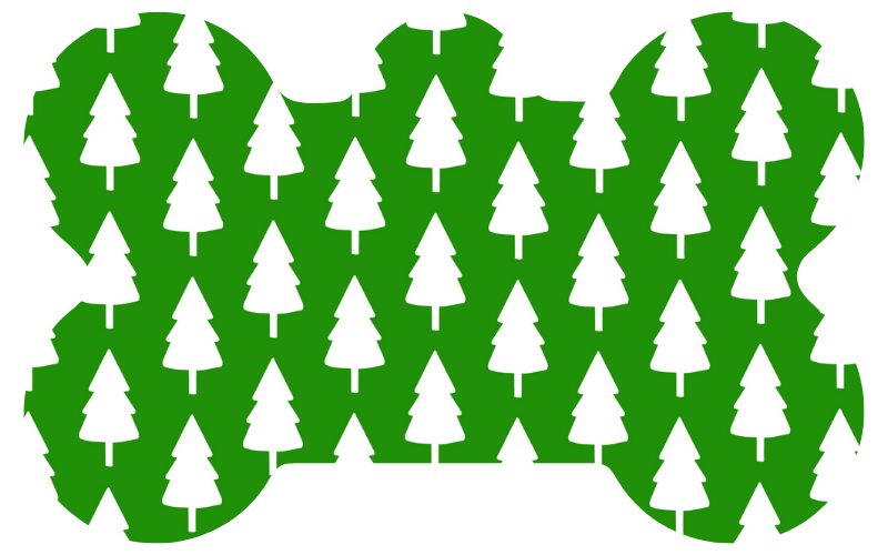 Green & White Christmas Tree Tag