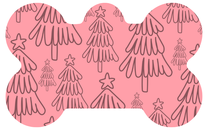 Pink Christmas Tree Tag