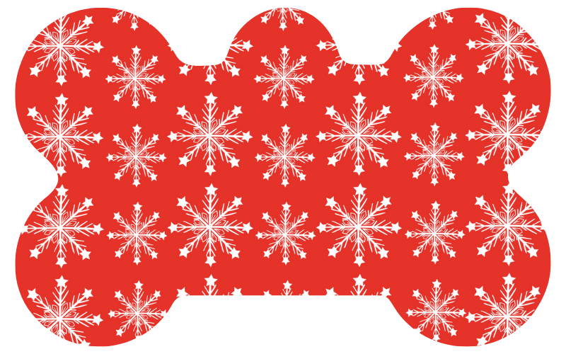 Red Snowflake Tag