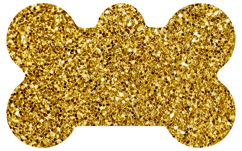 Dark Gold Flake Glitter Tag