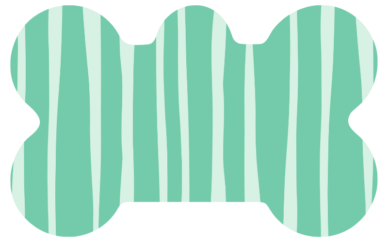 Teal Stripe Tag