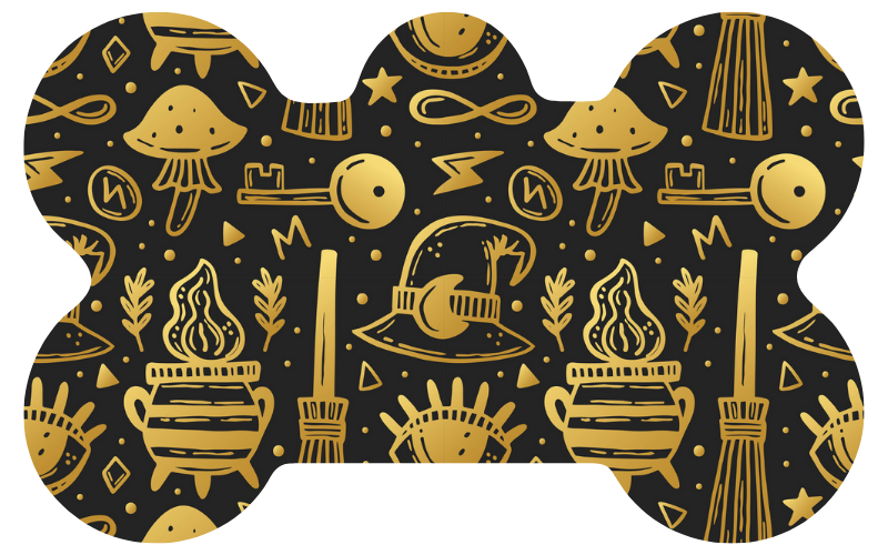 Gold Spells Halloween Tag