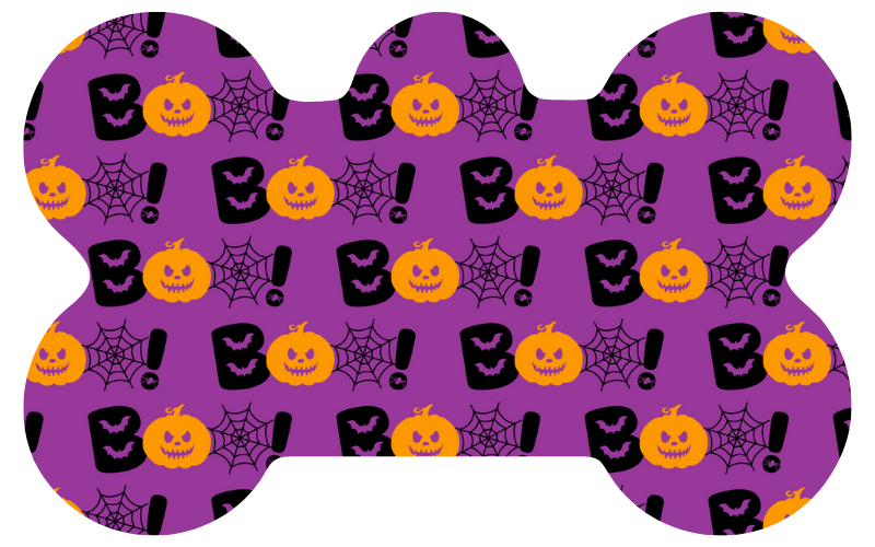 Purple BOO Pumpkin Halloween Tag
