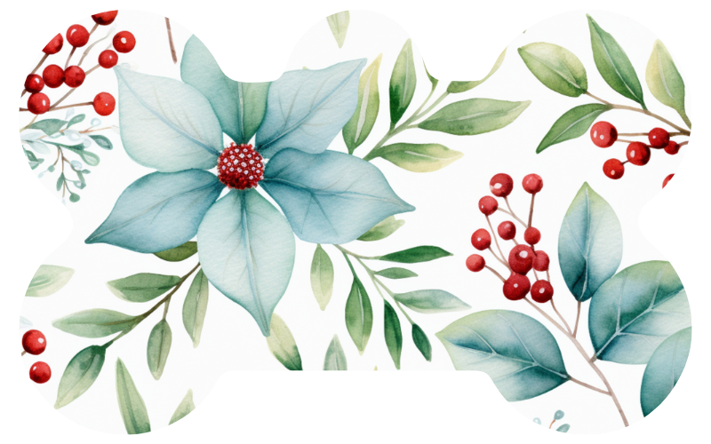 Christmas Flowers Tag