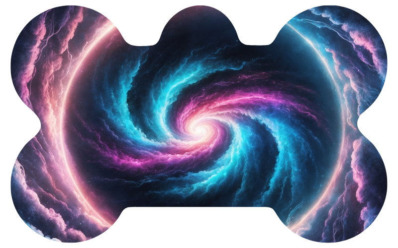 Cotton Candy Spiral Galaxy Tag