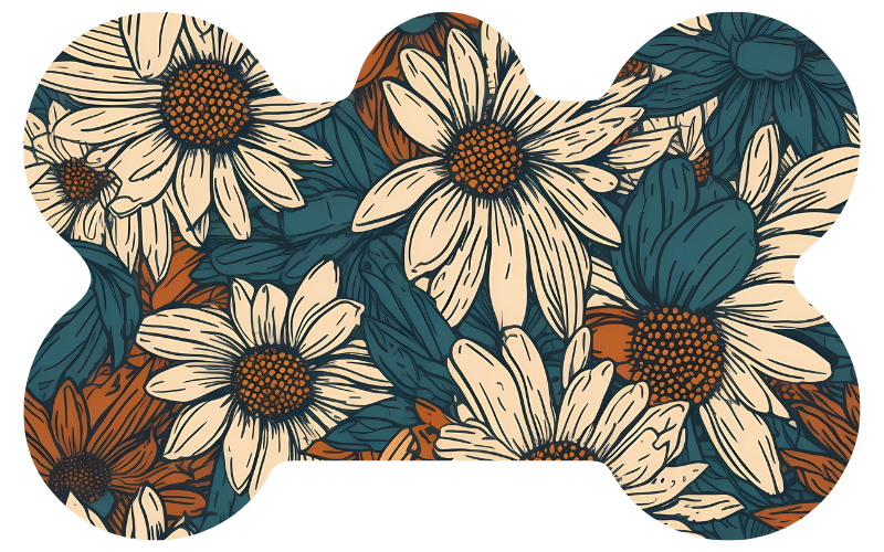 Turquoise Sunflower Tag
