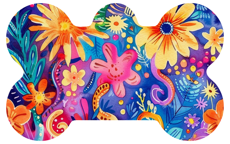 Retro Flower Tag