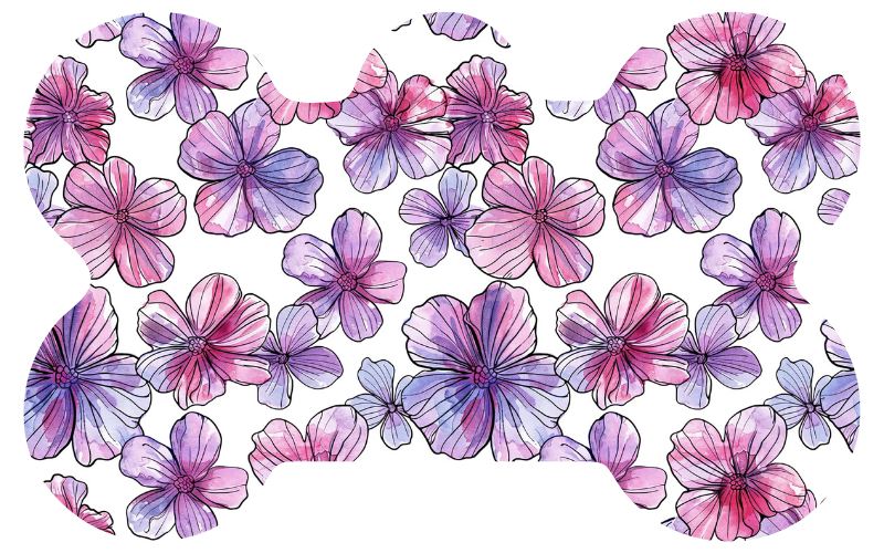 Pink & Purple Ombre Flower Tag