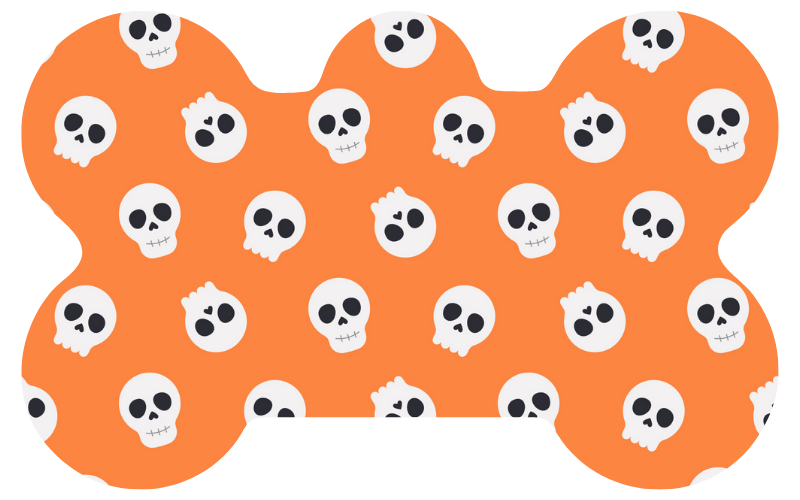 Orange Skulls Tag