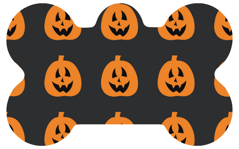 Black & Orange Pumpkin Halloween Tag
