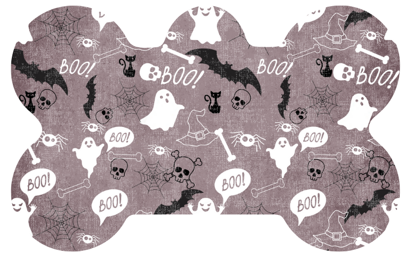 Gray Boo Spooky Halloween Tag