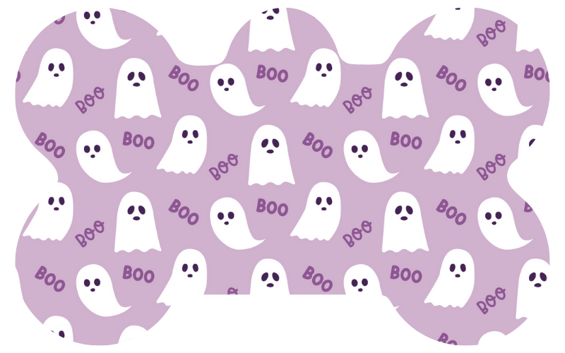 Lavender Boo Ghost Halloween Tag