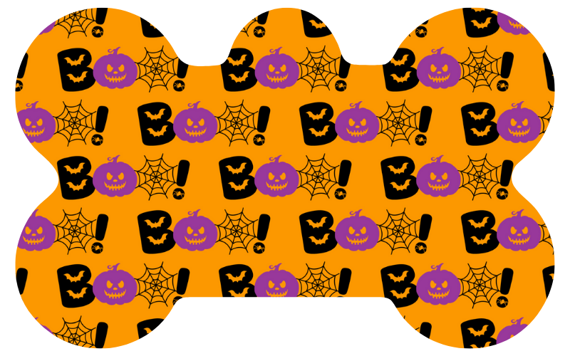 Orange Boo Pumpkin Halloween Tag