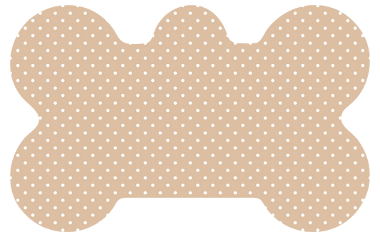 Tan Tiny Polka Dot Tag