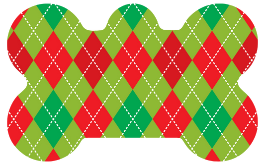 Diamond Christmas Plaid Tag