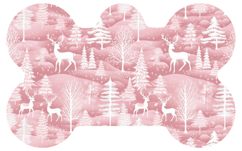 Pink Christmas Meadows Tag