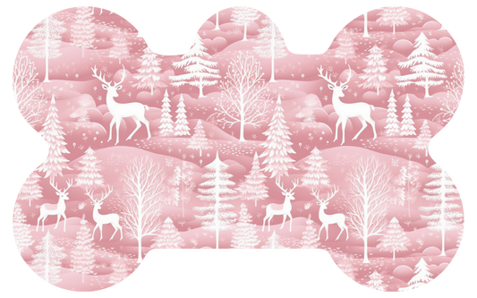 Pink Christmas Meadows Tag