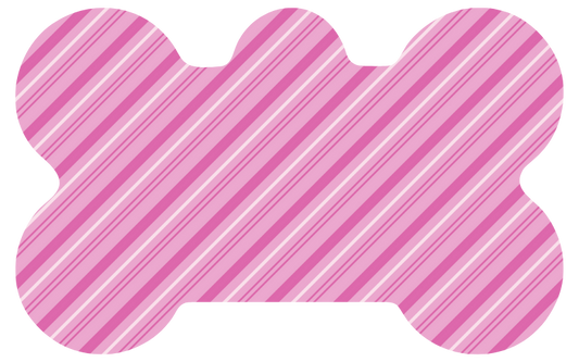 Pink Christmas Stripes Tag