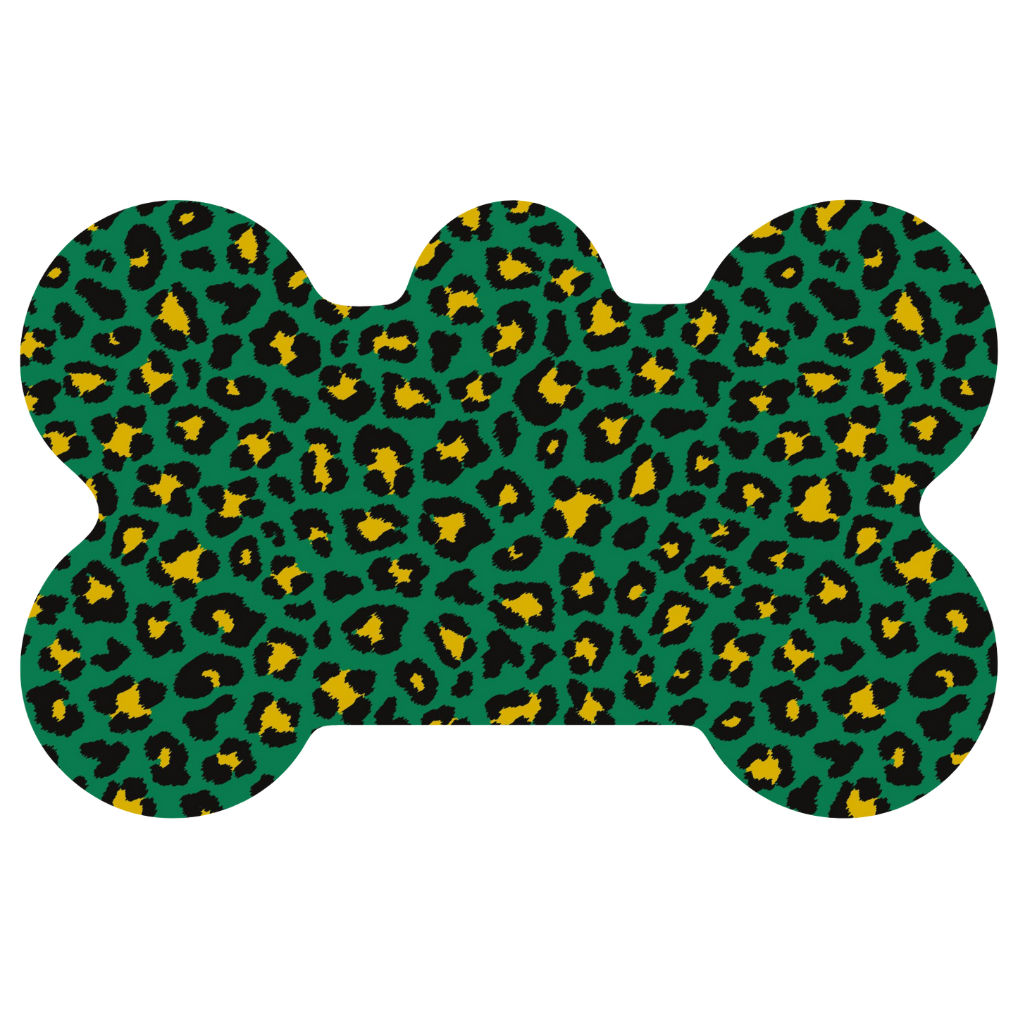 Green and Yellow Leopard Print Tag