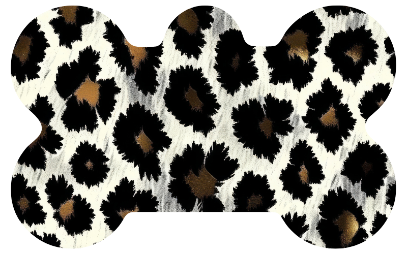 Fuzzy Metal Leopard Tag