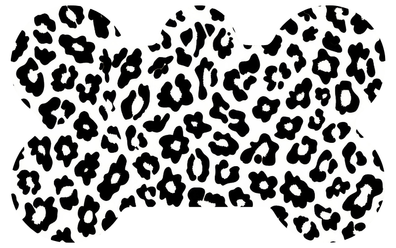 Snow Leopard Print Tag