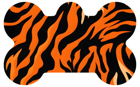 Orange Tiger Stripes Tag