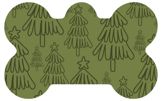 Green Christmas Trees Tag