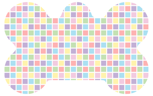 Pastel Retro Squares Tag