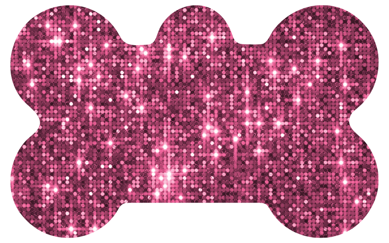 Hot Pink Disco Glitter Tag