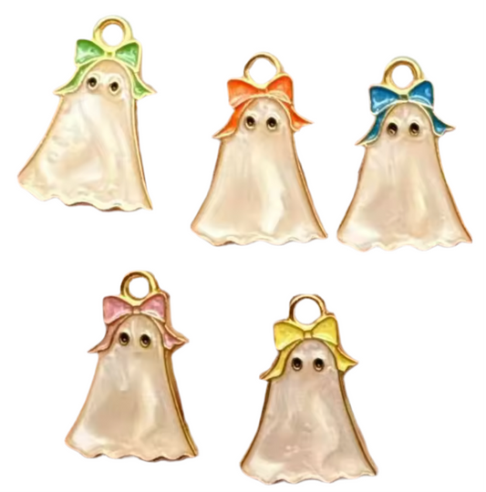 Resin ghost metal charms
