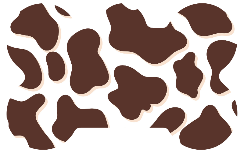Brown Cow Print Tag